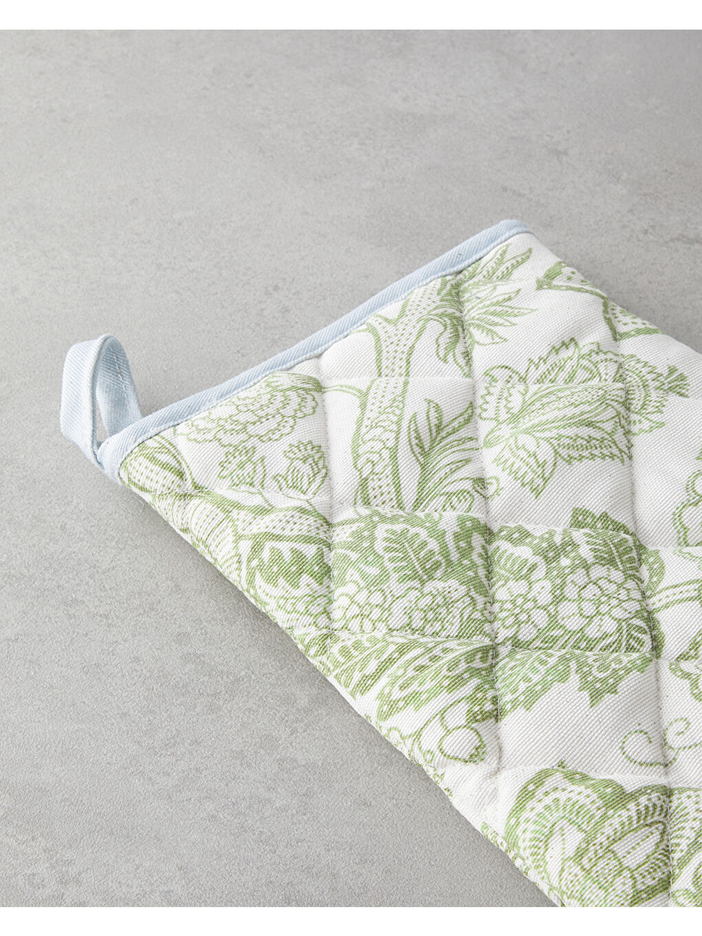 Greenery Pamuk Polyester 2 Parça Mutfak Seti 17x30 cm+20x20 cm Beyaz - Yeşil-1