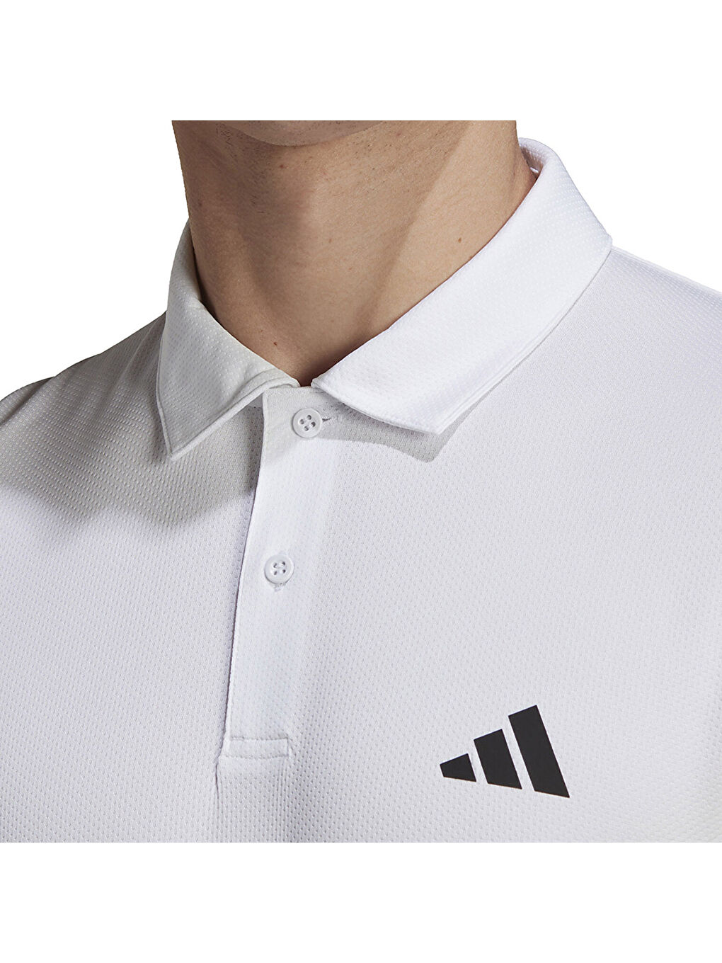 Train Essentials Base Erkek Beyaz Polo Yaka Tişört-2