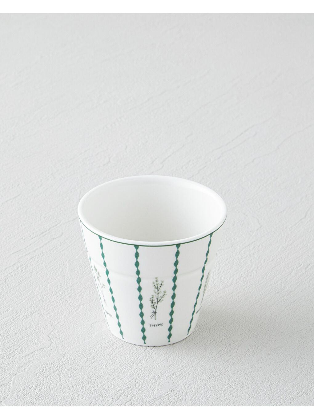 Parsley New Bone China Bardak 230 ml Beyaz - Yeşil-1