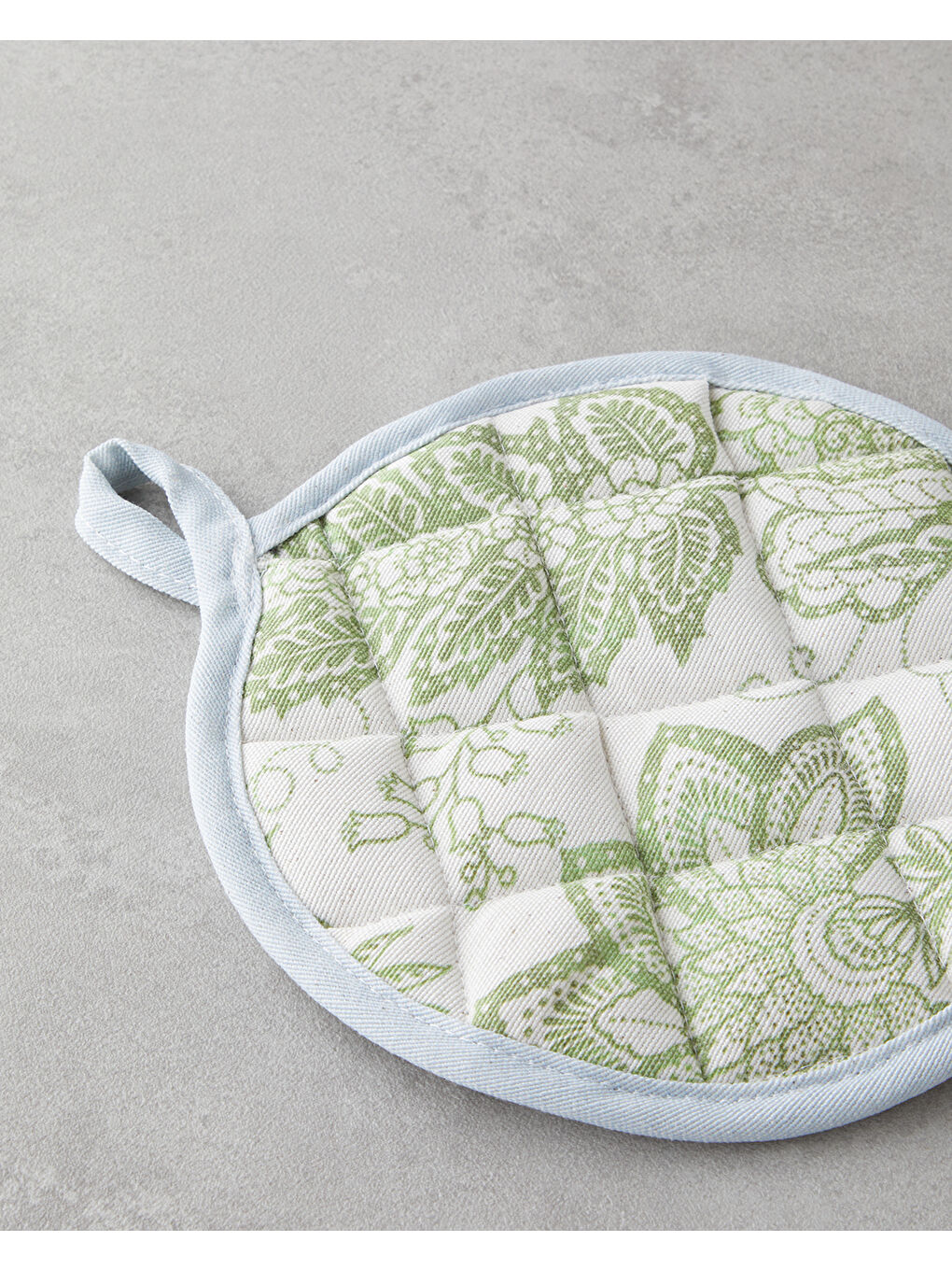 Greenery Pamuk Polyester 2 Parça Mutfak Seti 17x30 cm+20x20 cm Beyaz - Yeşil-2