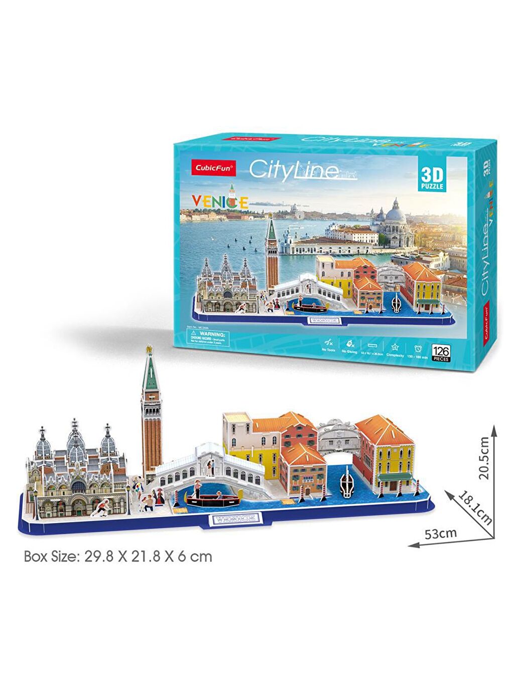 Cubic Fun Karışık 3D 126 Parça Puzzle Venedik - 3