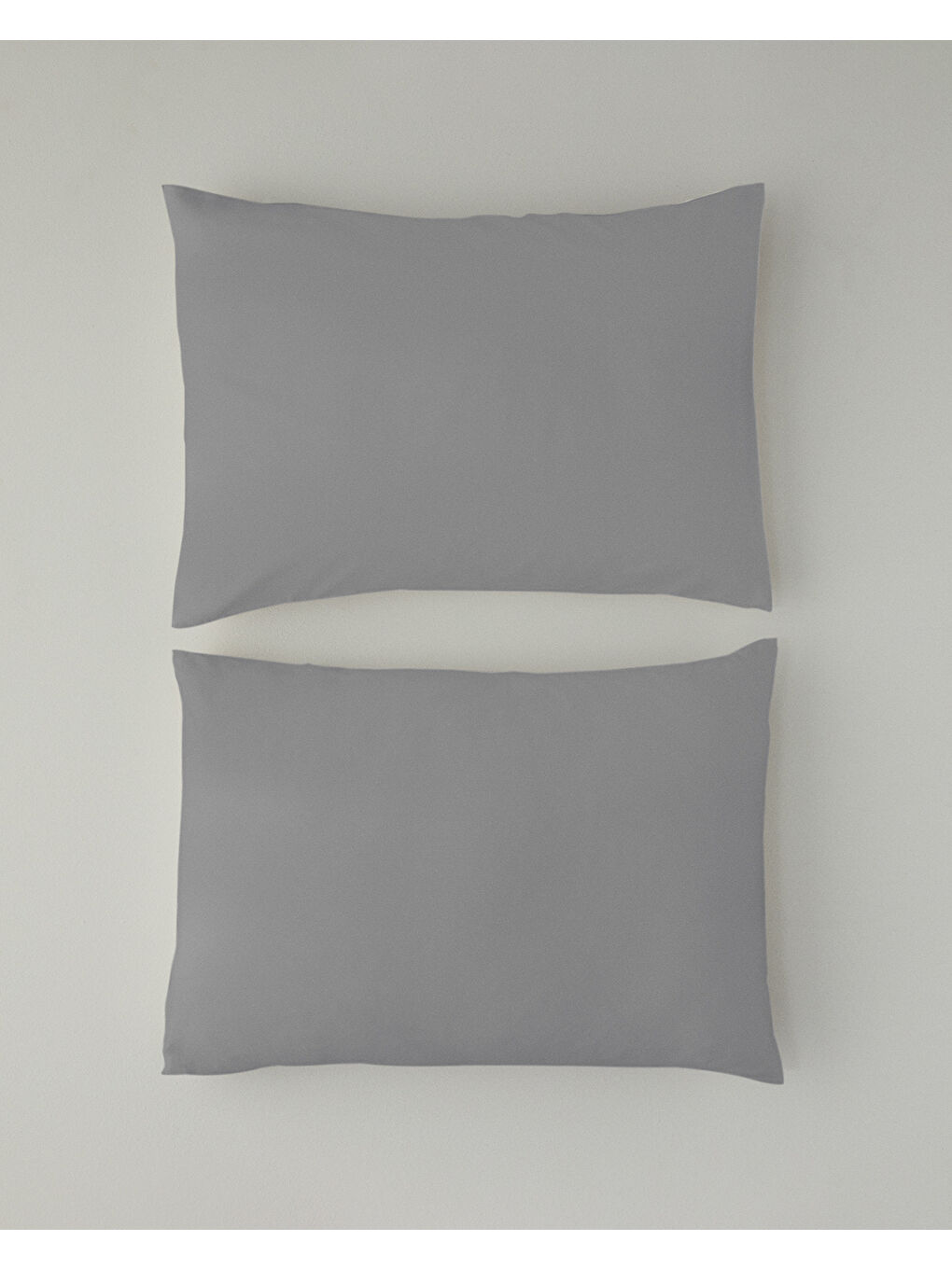 Gri Micell Pamuk Saten 2'li Yastık Kılıfı 50x70 cm Gümüş