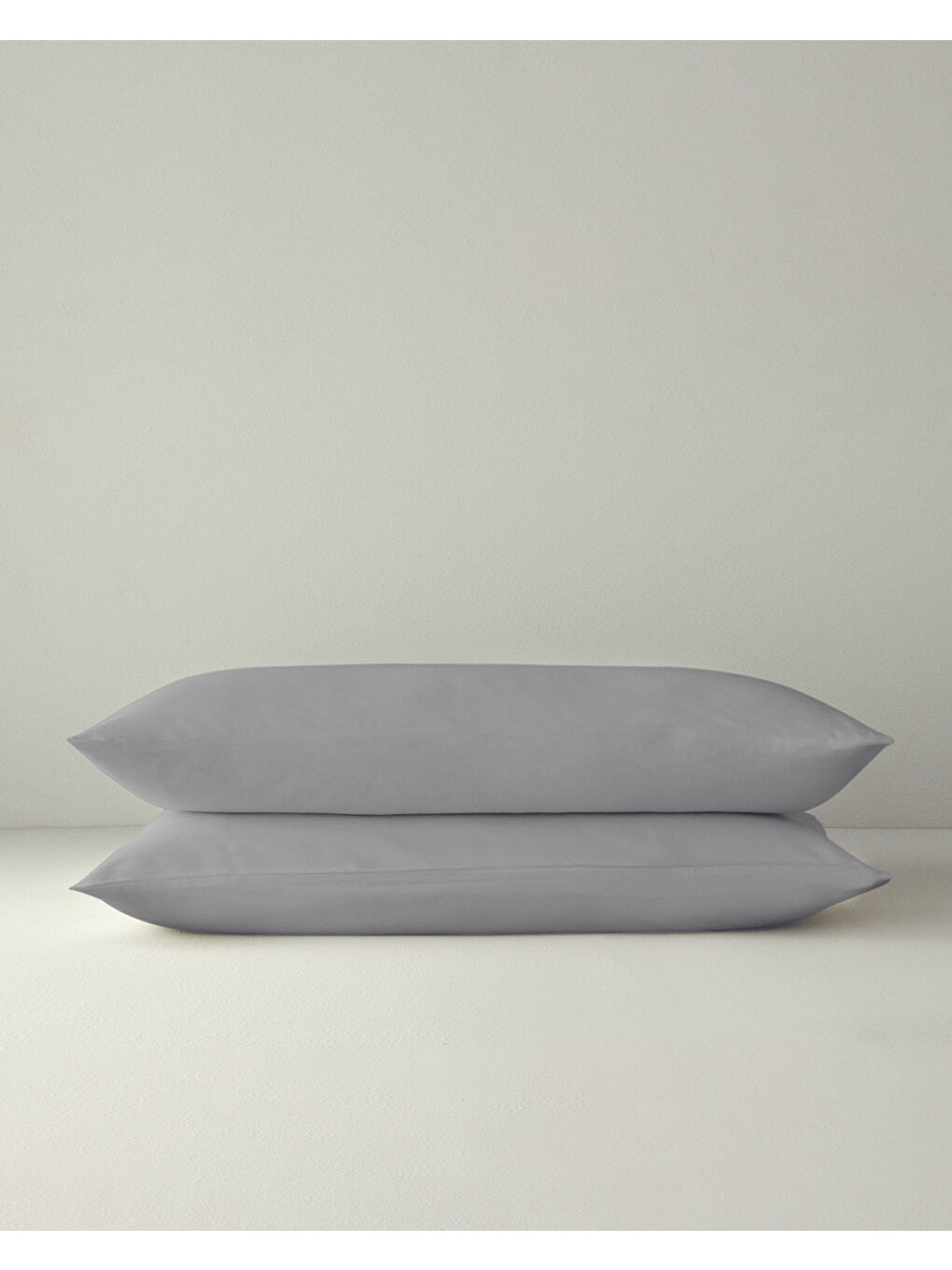 Gri Micell Pamuk Saten 2'li Yastık Kılıfı 50x70 cm Gümüş-2