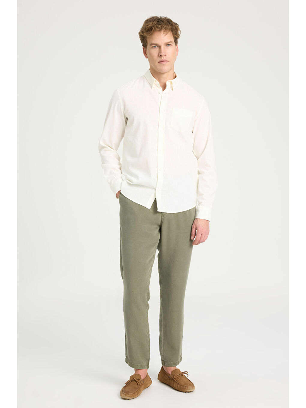 Ekru Regular Fit Gömlek-2