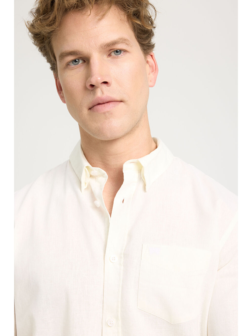 Ekru Regular Fit Gömlek-3