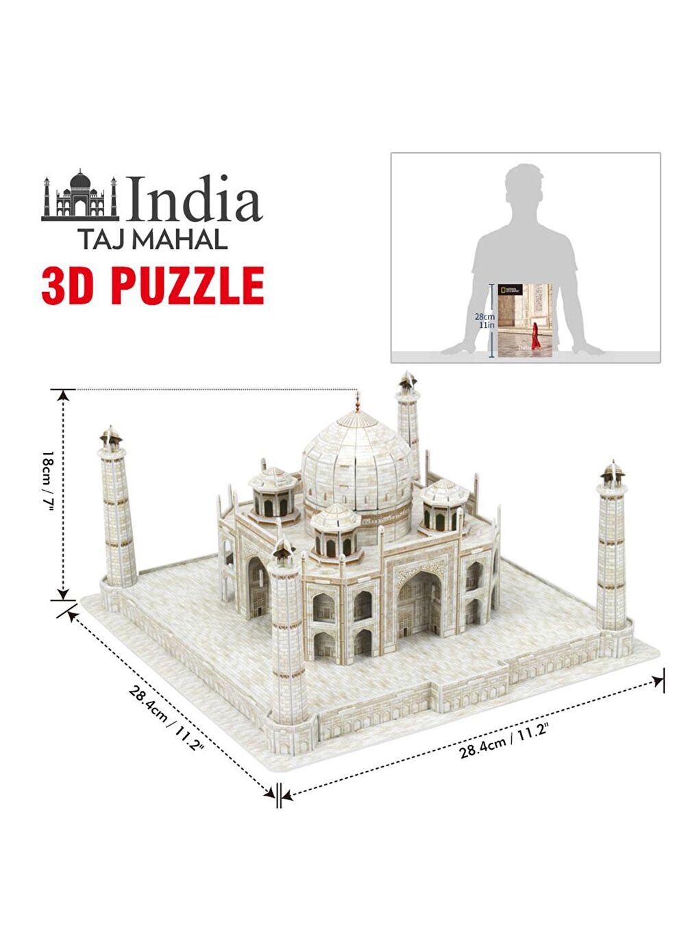 Cubic Fun Karışık 3D Puzzle National Geographic Serisi - Taj Mahal - 4