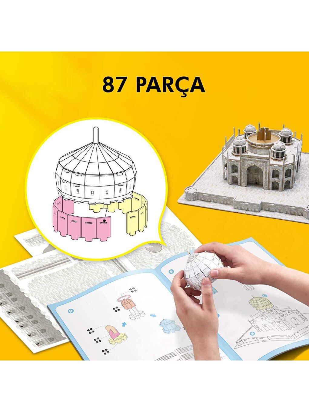 Cubic Fun Karışık 3D Puzzle National Geographic Serisi - Taj Mahal - 5