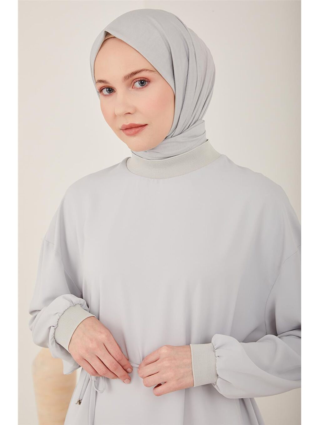 Gri Ribanalı Bluz 23Y3349-2