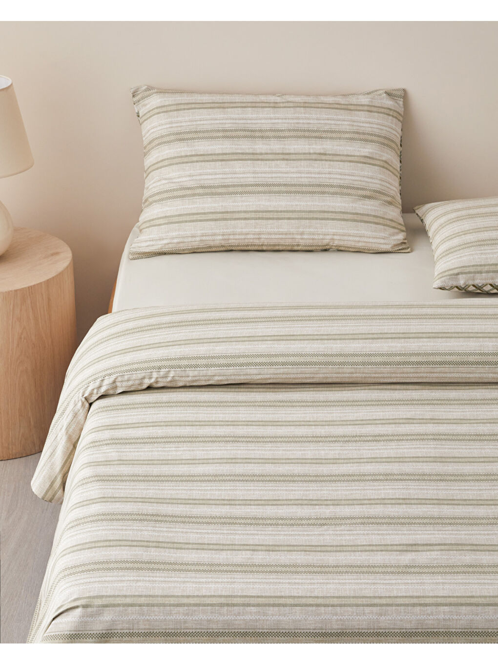 Knitline Pamuk Çift Kişilik Nevresim Takımı 200x220 cm Yeşil-1