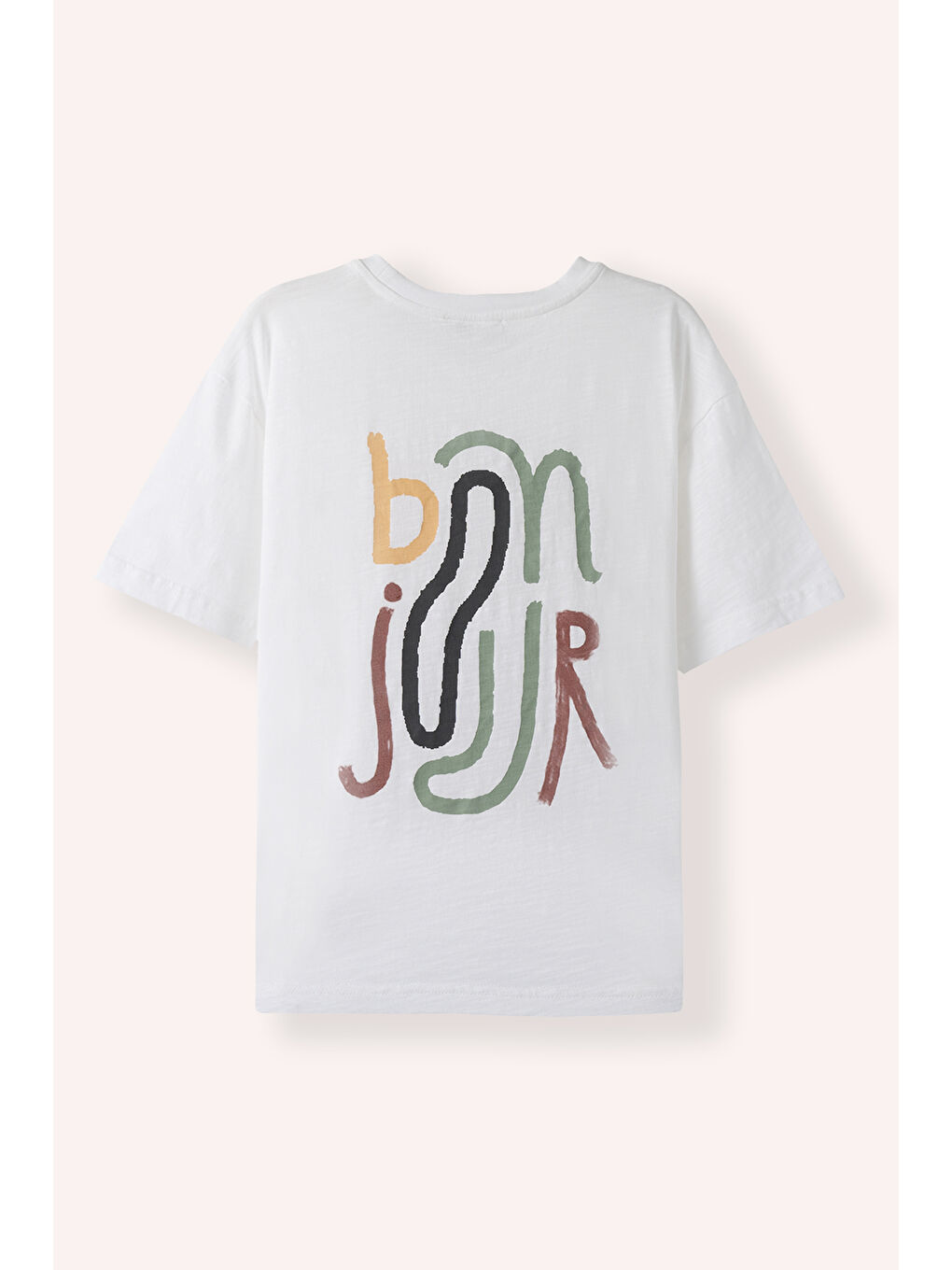 Erkek Çocuk Kısa Kollu T-Shirt Ekru-2