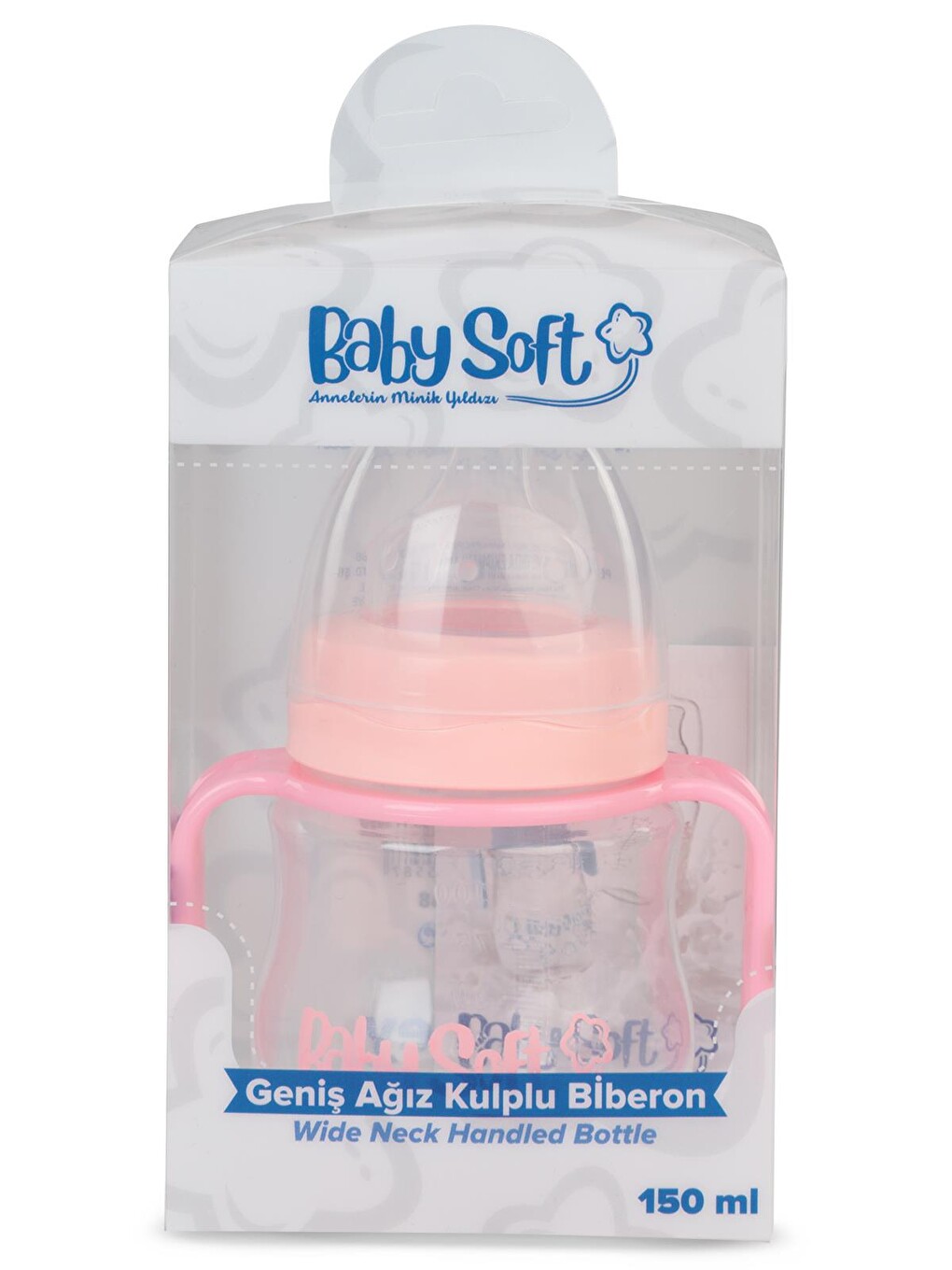 Genıs Agız Kulplu Bıberon 150 Ml - Pudra-1