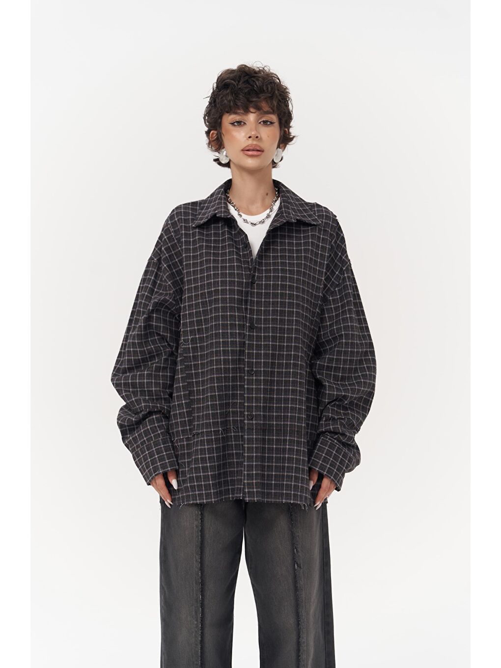 Roan Antrasit Oversize Unisex Gömlek
