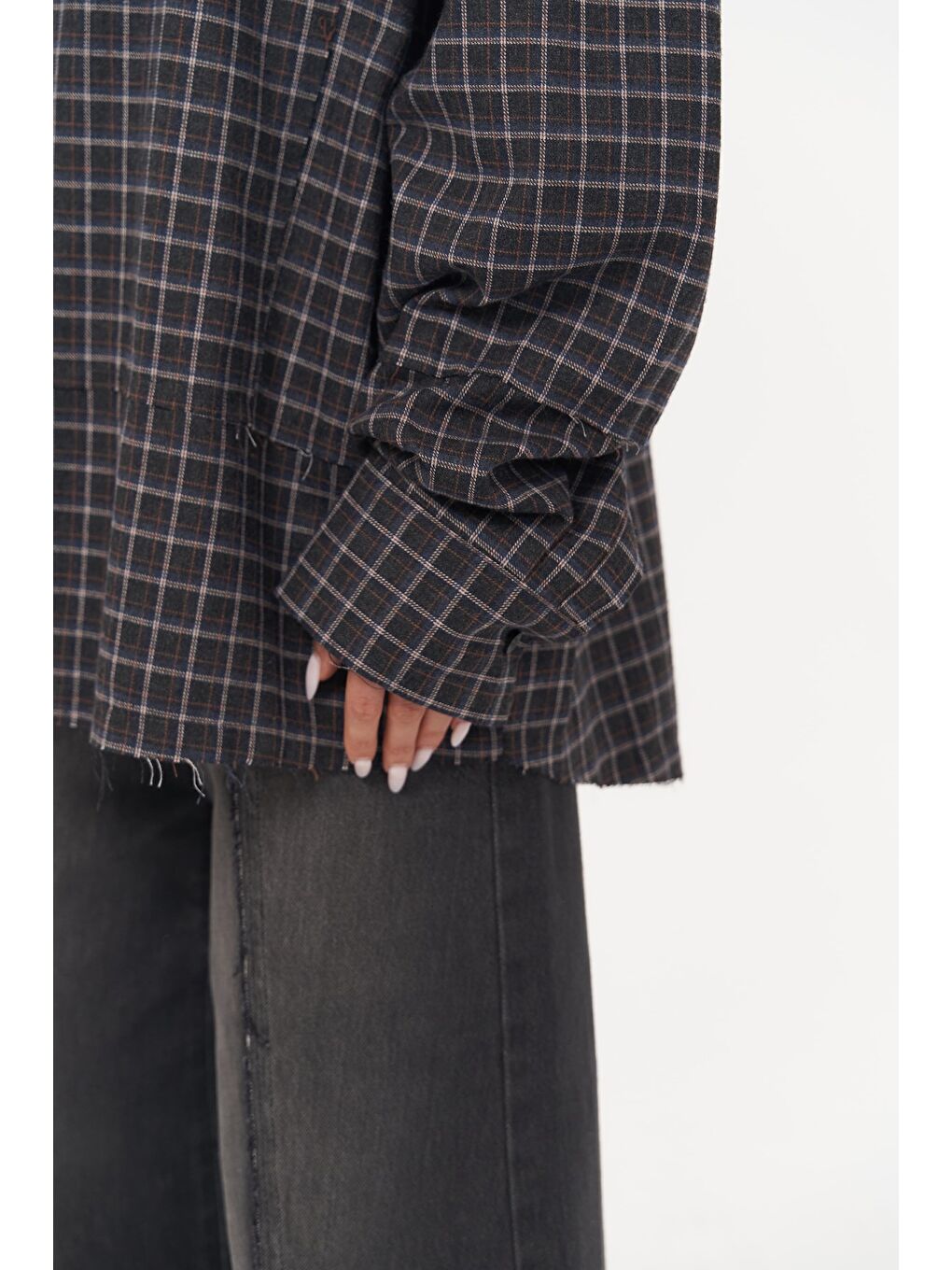 Roan Antrasit Oversize Unisex Gömlek-2
