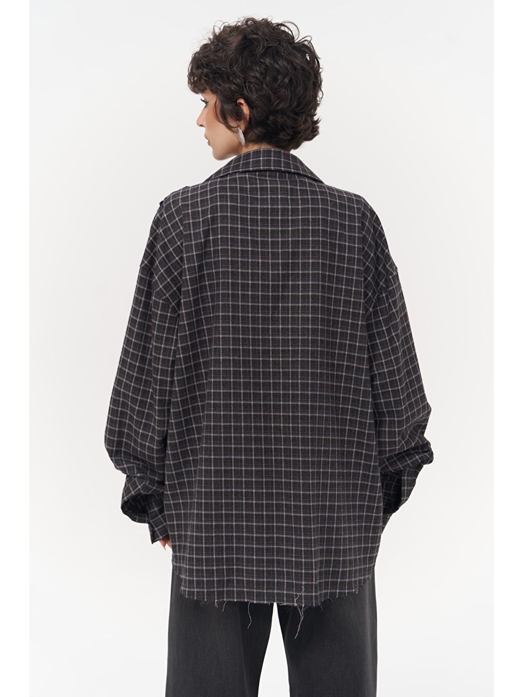 Roan Antrasit Oversize Unisex Gömlek-3