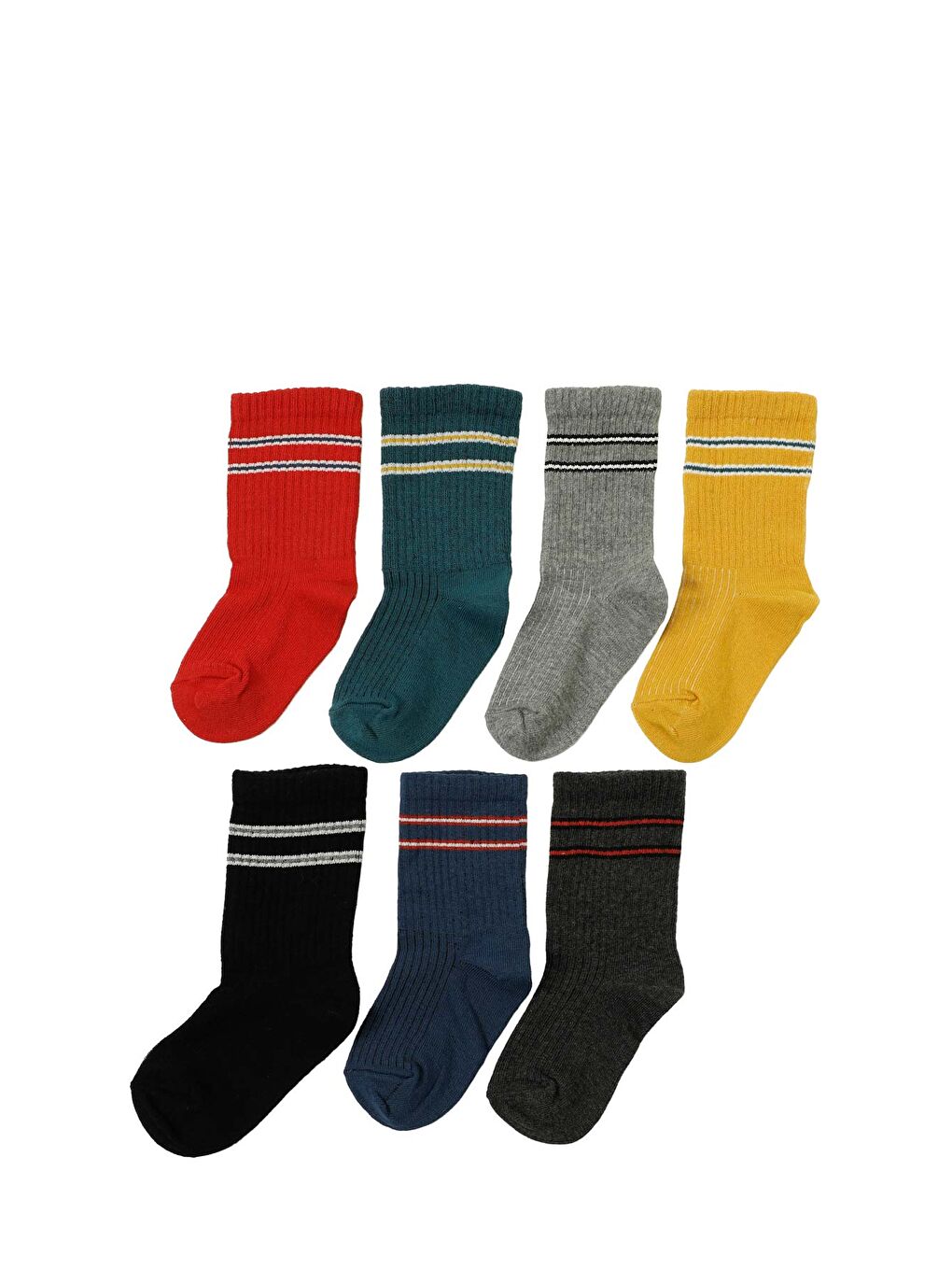 Karışık COLLAGE 7 LI SKT-B 5PR Çok Renkli Erkek Çocuk 7 Li Çorap