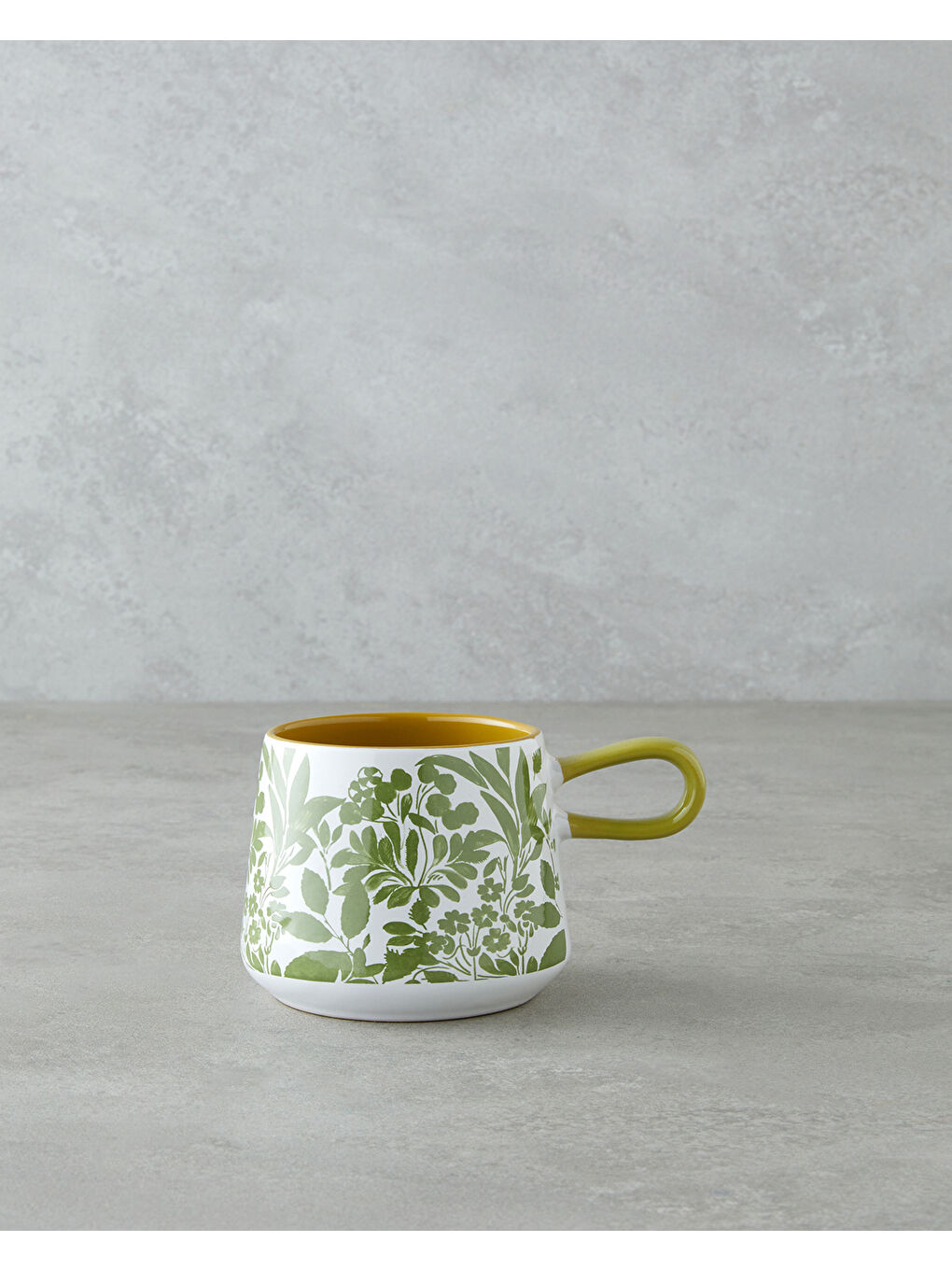 Growtopia Stoneware Kupa 340 ml Yeşil-Beyaz