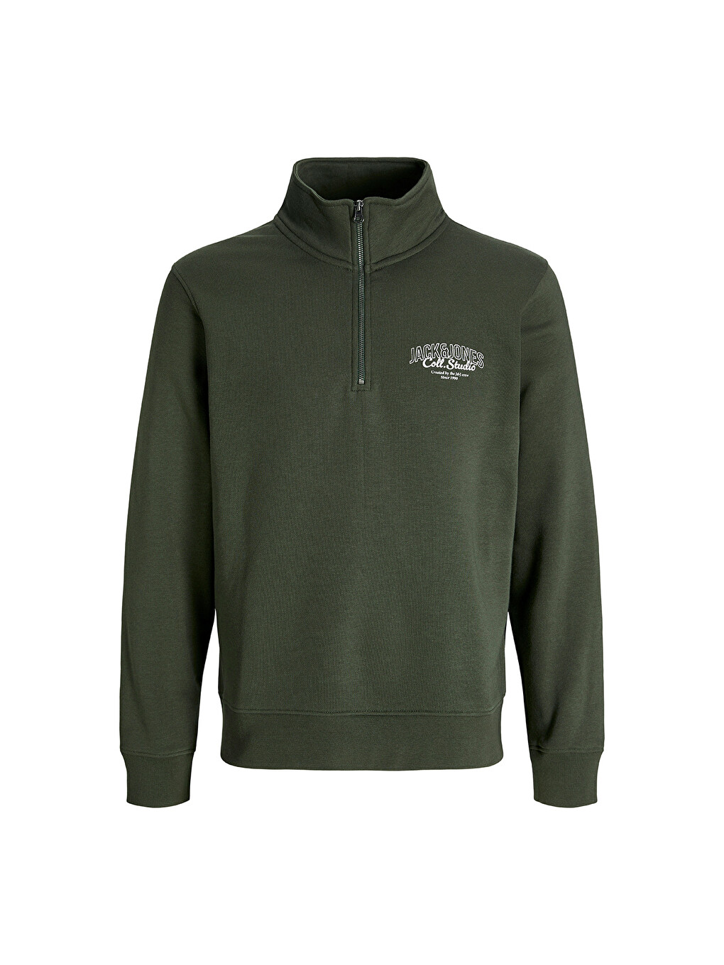 Makoto Half Zip Erkek Yeşil Dik Yaka Sweatshirt