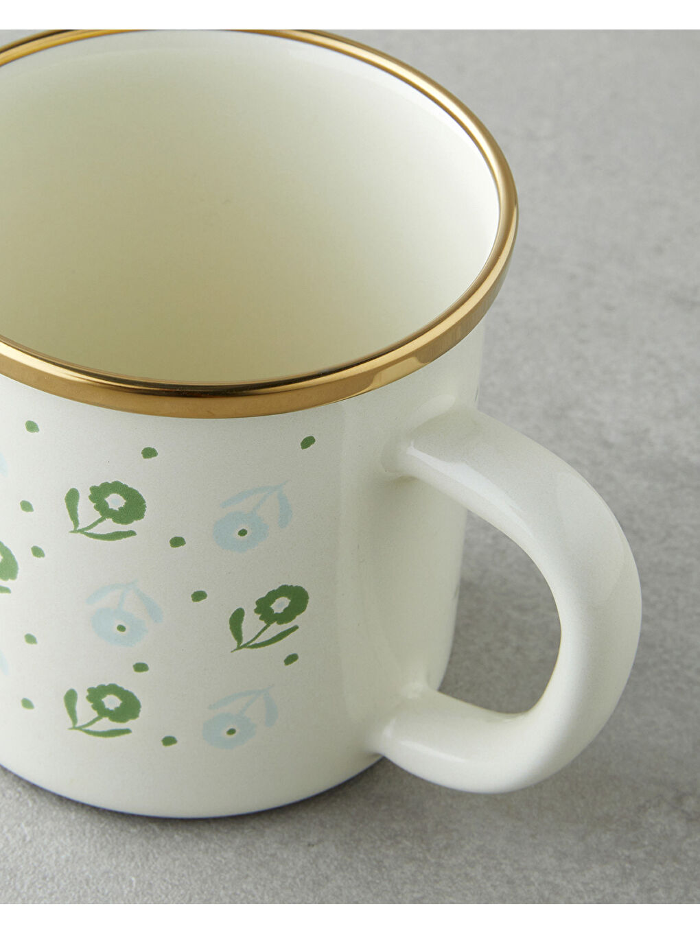 Lianis Emaye Kupa 350 ml Yeşil-Mavi-2