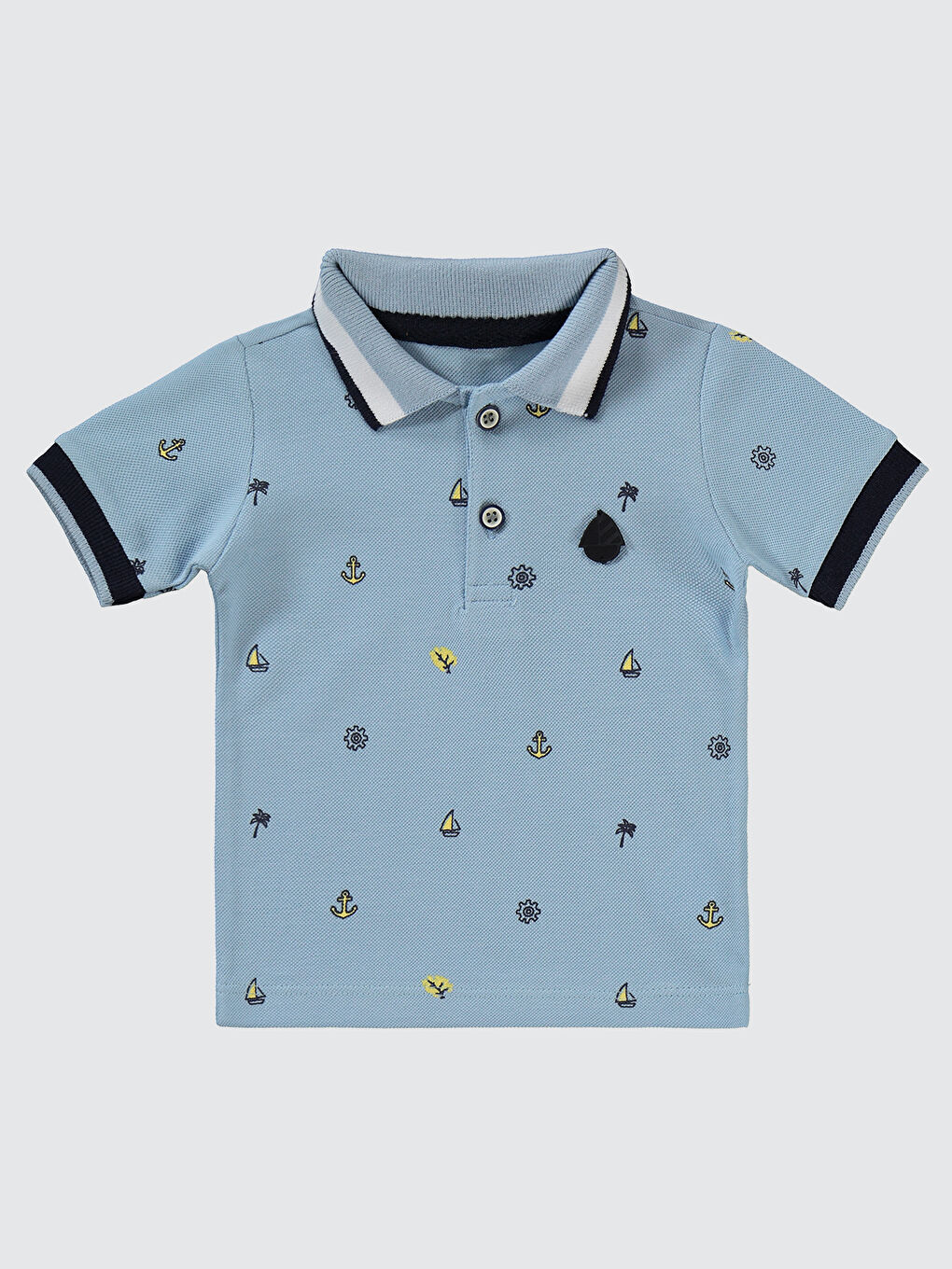 Erkek Bebek Şortlu Takım 6-18 Ay Mavi-2