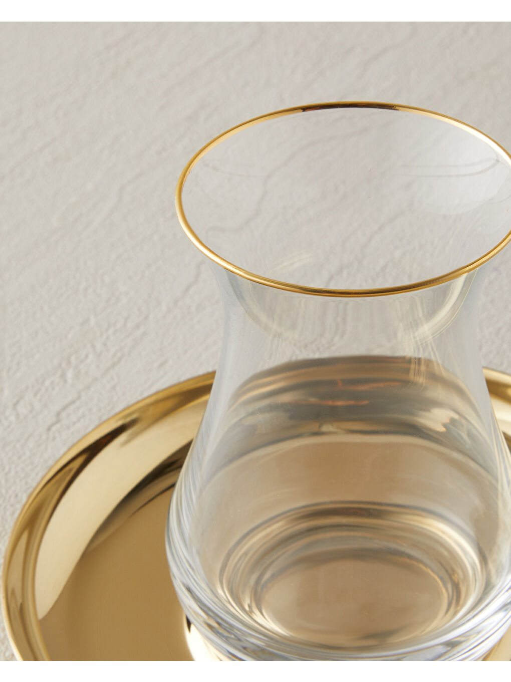 Sarı Graceful Çelik 4 Parça 2 Kişilik Çay Seti 140 ml Gold-3