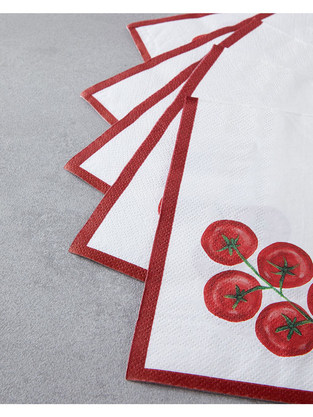 Clyra Kağıt 20'li Kağıt Peçete 33x33 cm Beyaz - Kırmızı-1