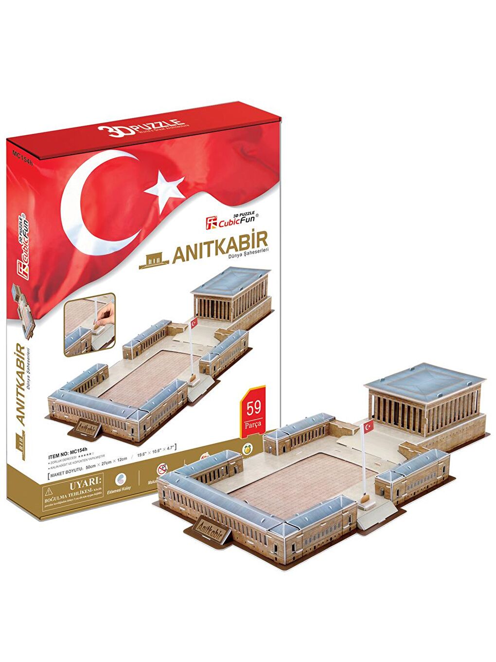 Cubic Fun Karışık 3D 59 Parça Puzzle Anıtkabir - 1