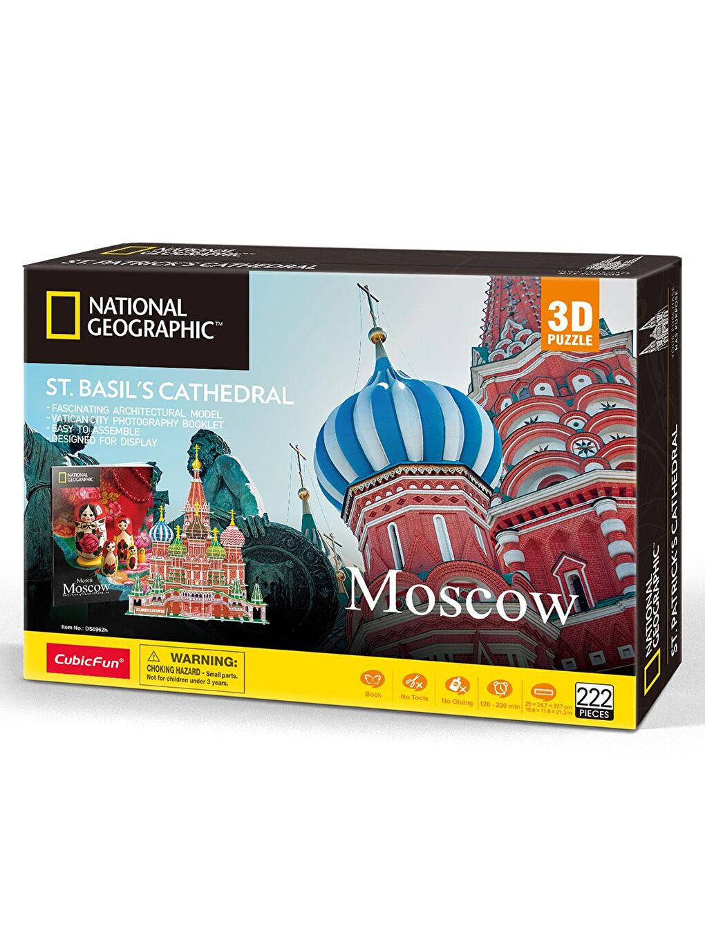 Cubic Fun Karışık 3D Puzzle National Geographic Serisi - Saint Basil Katedrali 224 Parça - 2