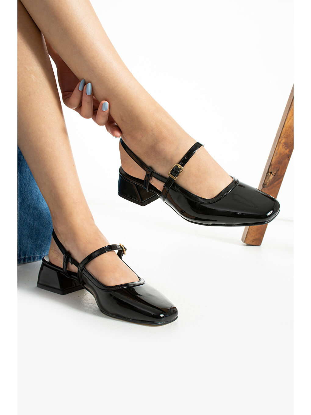 Siyah Kadın Babet Ayakkabı-2