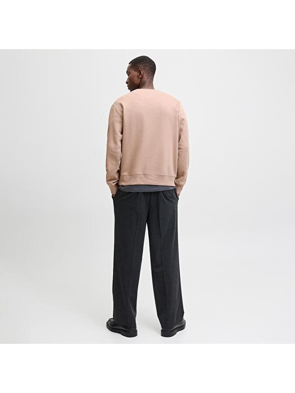 Jack&Jones Star Basic Erkek Bej Sweatshirt-2