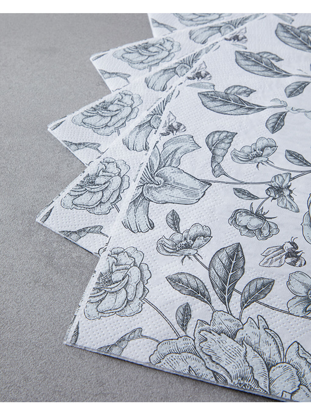 Roseray Kağıt 20'li Kağıt Peçete 33x33 cm Siyah - Beyaz-1