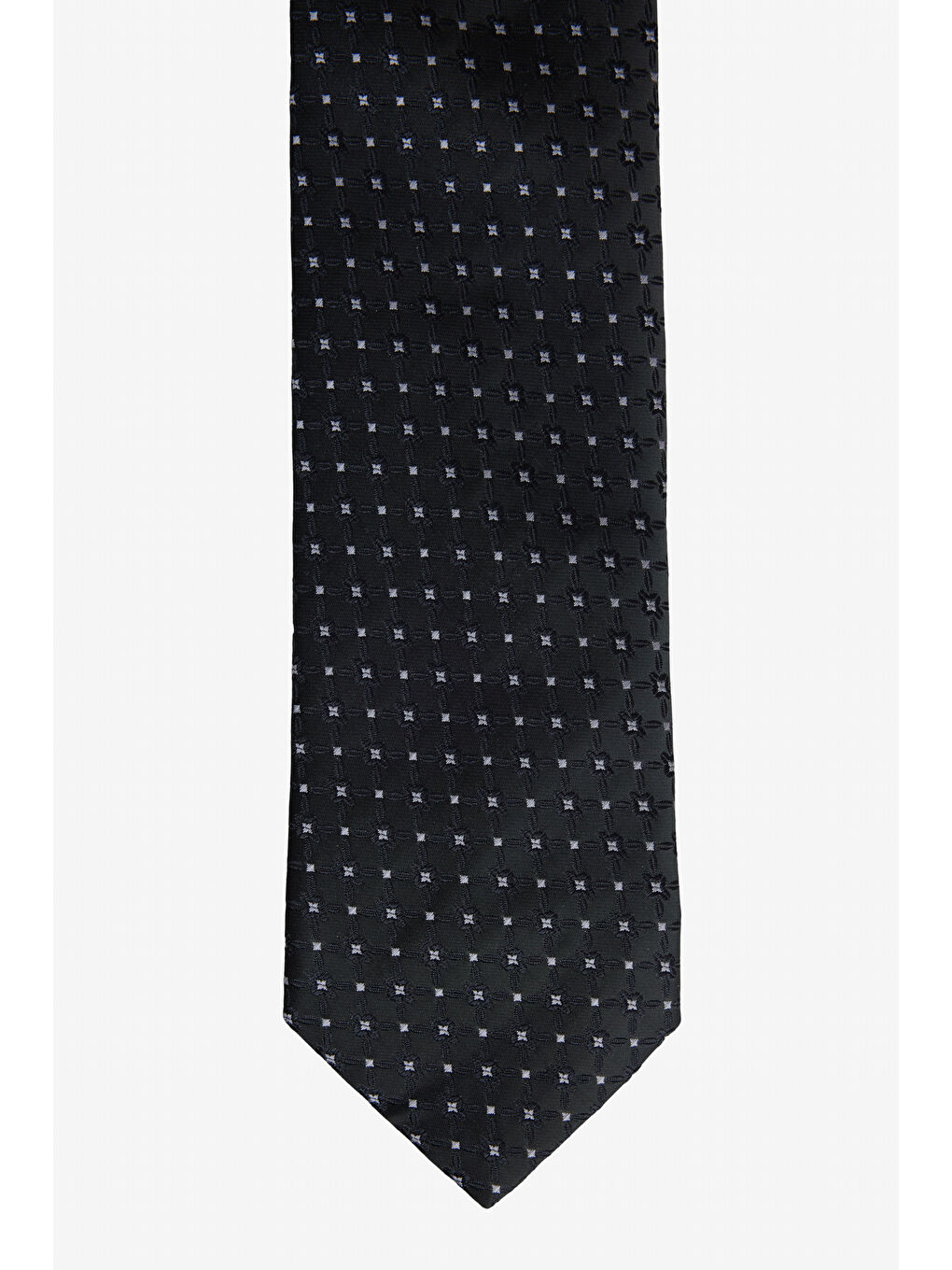 Erkek Antrasit-Gri Desenli İpek Kravat-1