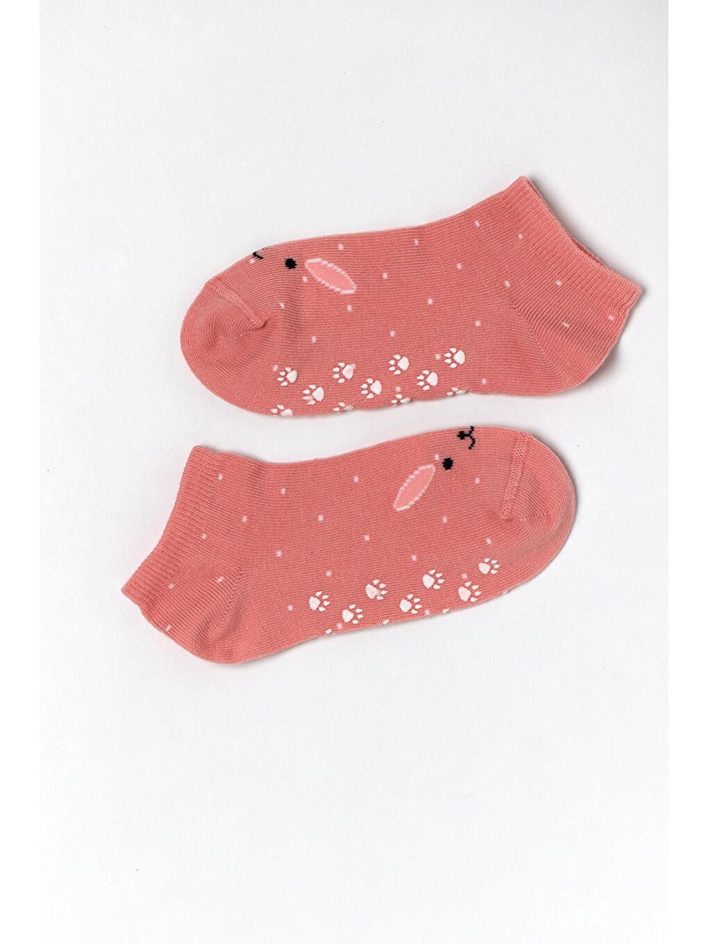 Kız Çocuk Hayvan Desenli 4'Lü Step Çorap Pembe-2