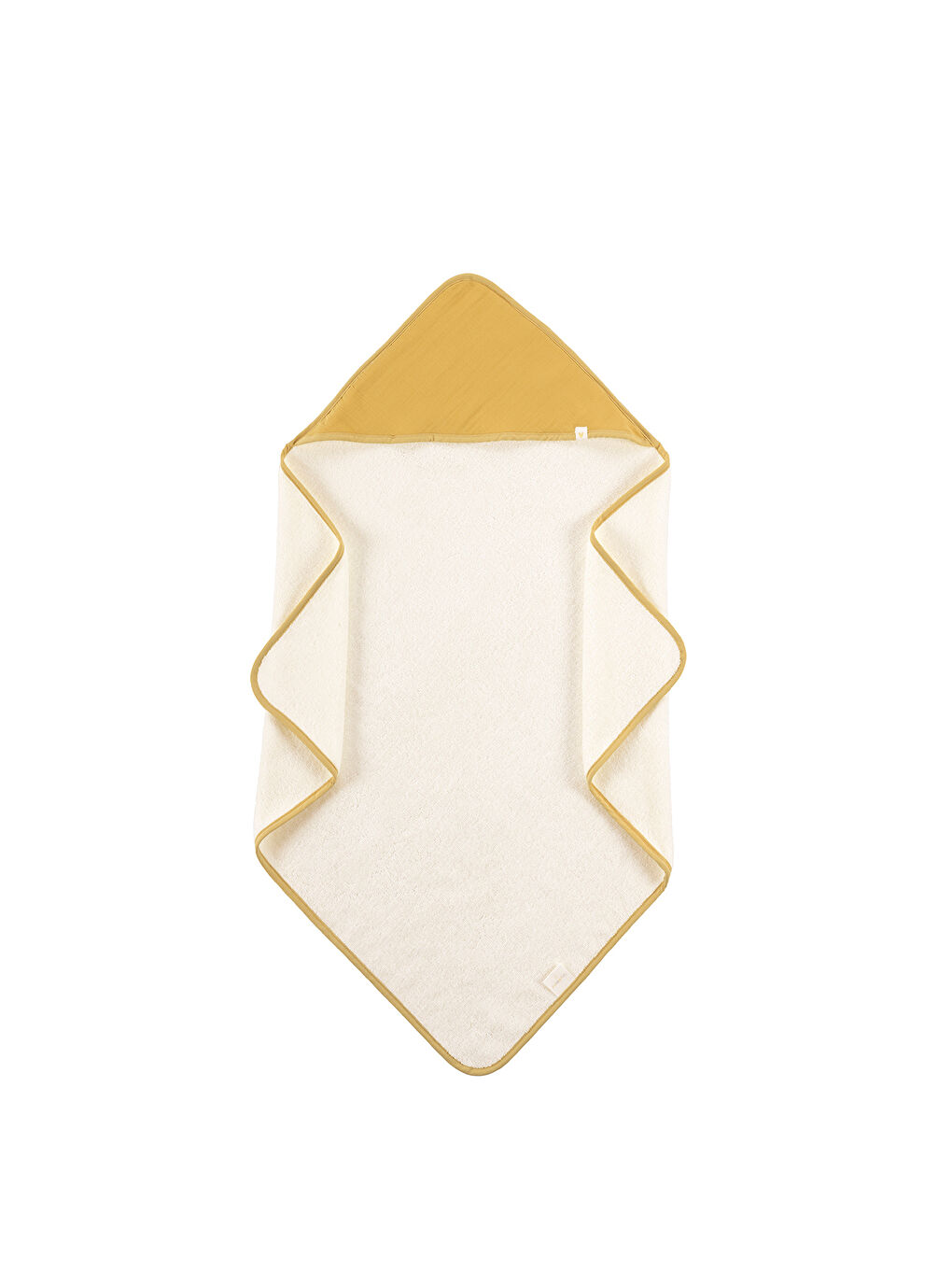 Kahverengi Joy of Colors Organik Pamuk Müslin Bebek Kundak Hardal 75x75-2