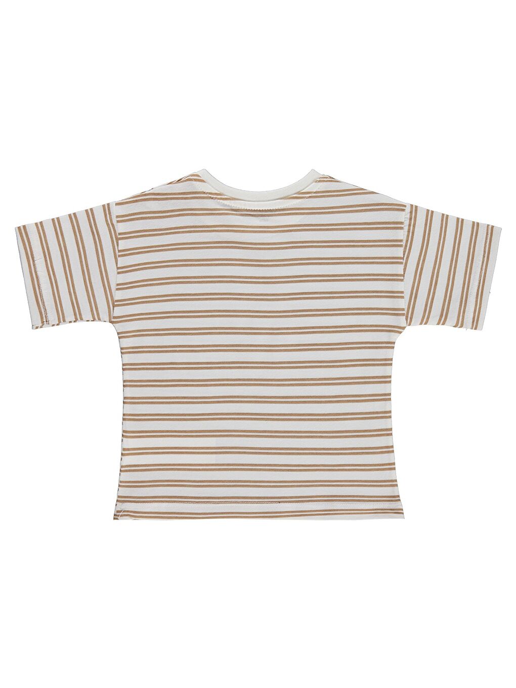 Baby Çizgili 6-18 Ay Tişört - Kahverengi-1