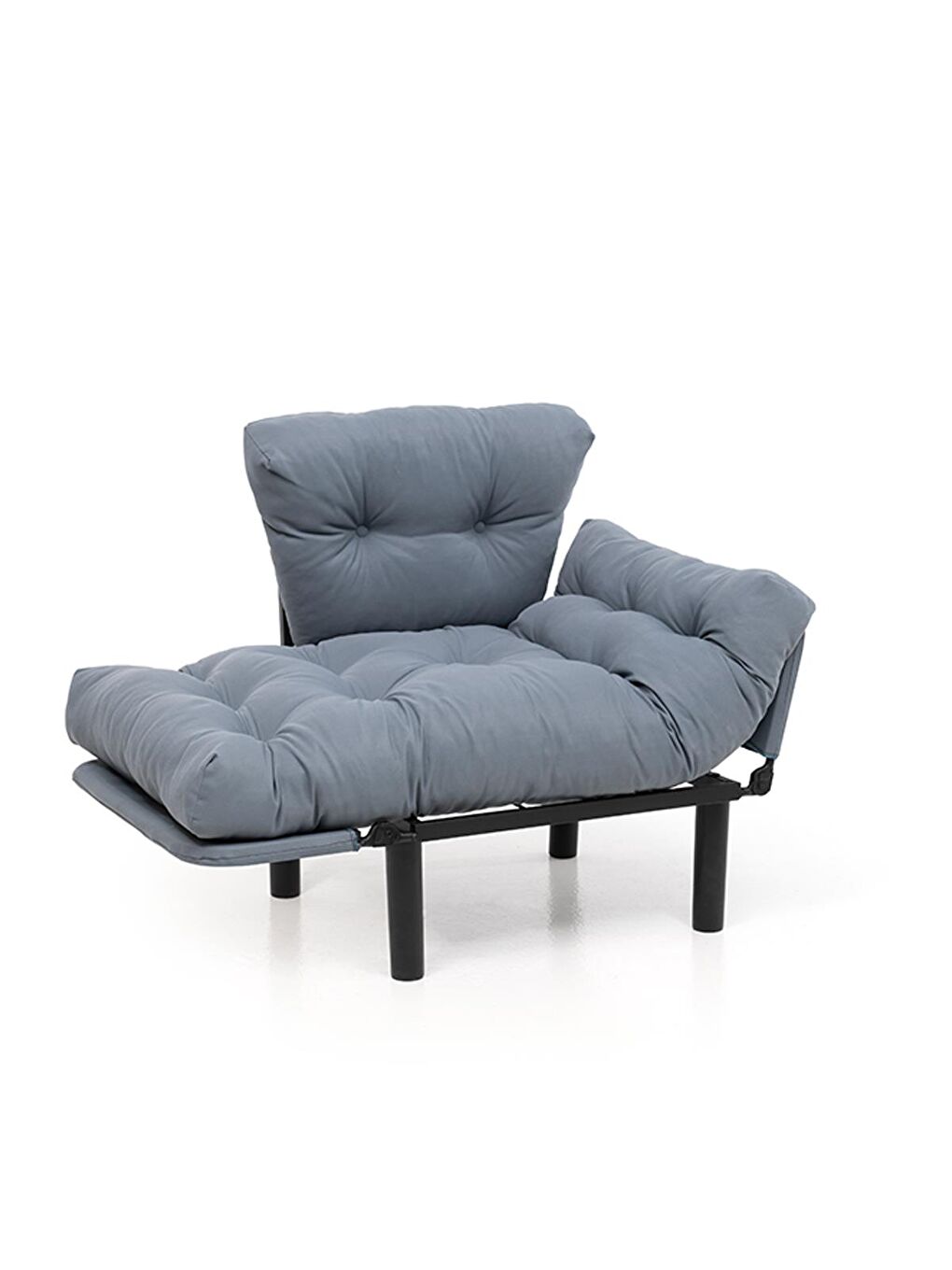 Nitta Tekli Su Geçirmez Bahçe Koltuğu - Gri-Mavi-3