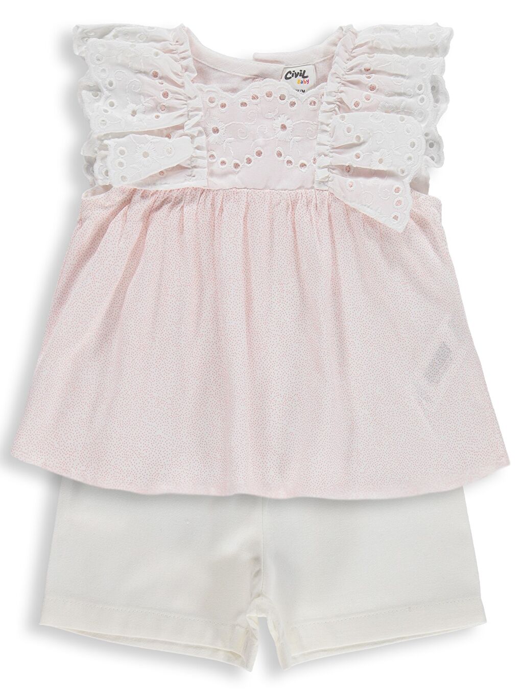 Baby Kol Brodeli 6-18 Ay Takım - Pembe