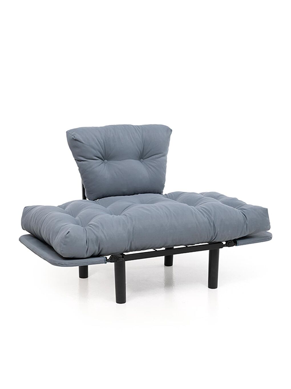 Nitta Tekli Su Geçirmez Bahçe Koltuğu - Gri-Mavi-6