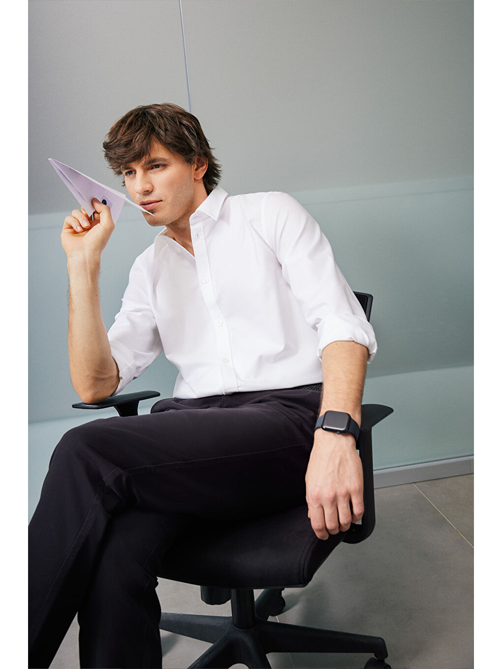 Regular Fit %100 Pamuk Beyaz Gömlek