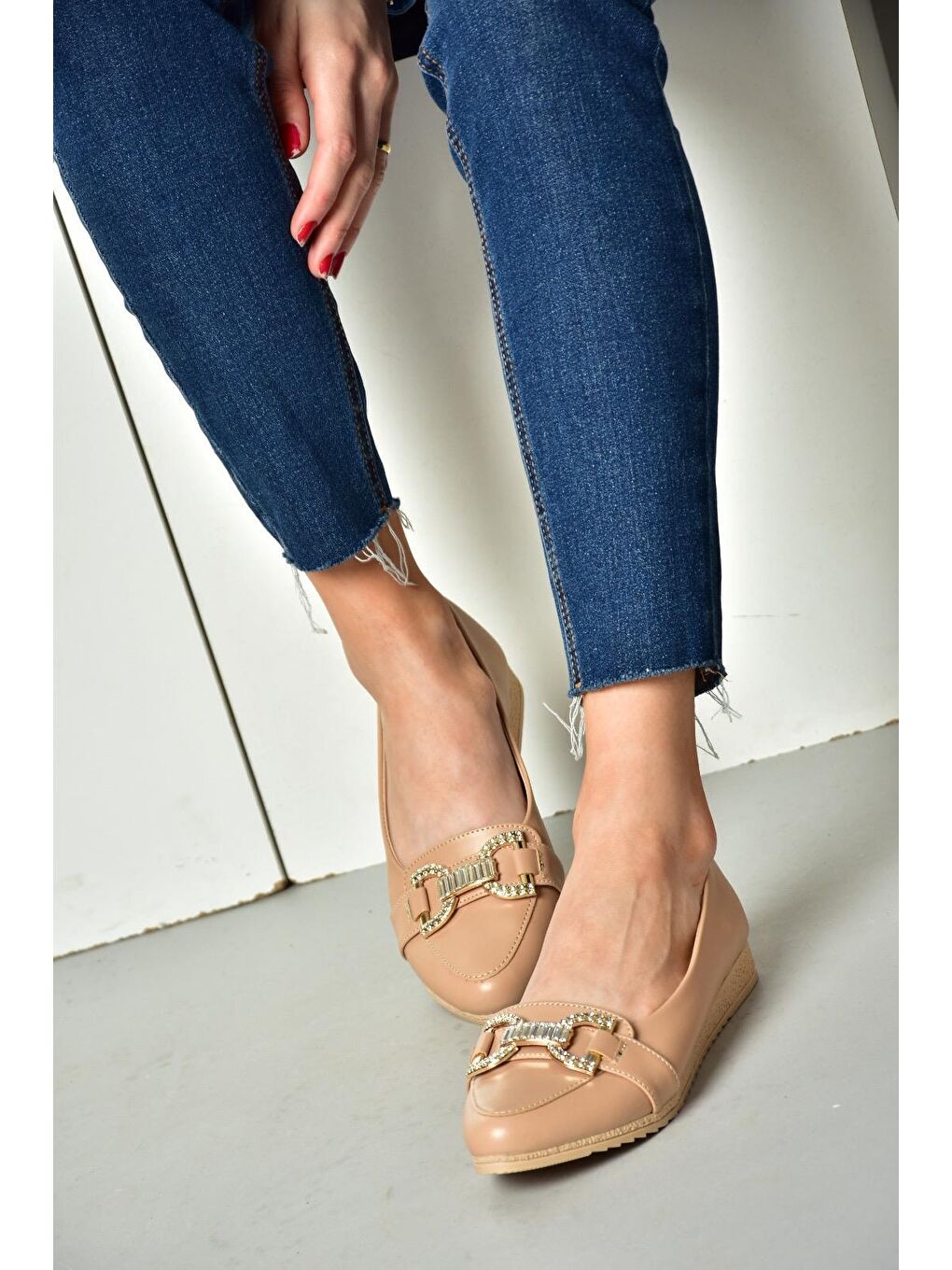 Bej S3144331 Ten Kadın Ayakkabı-2