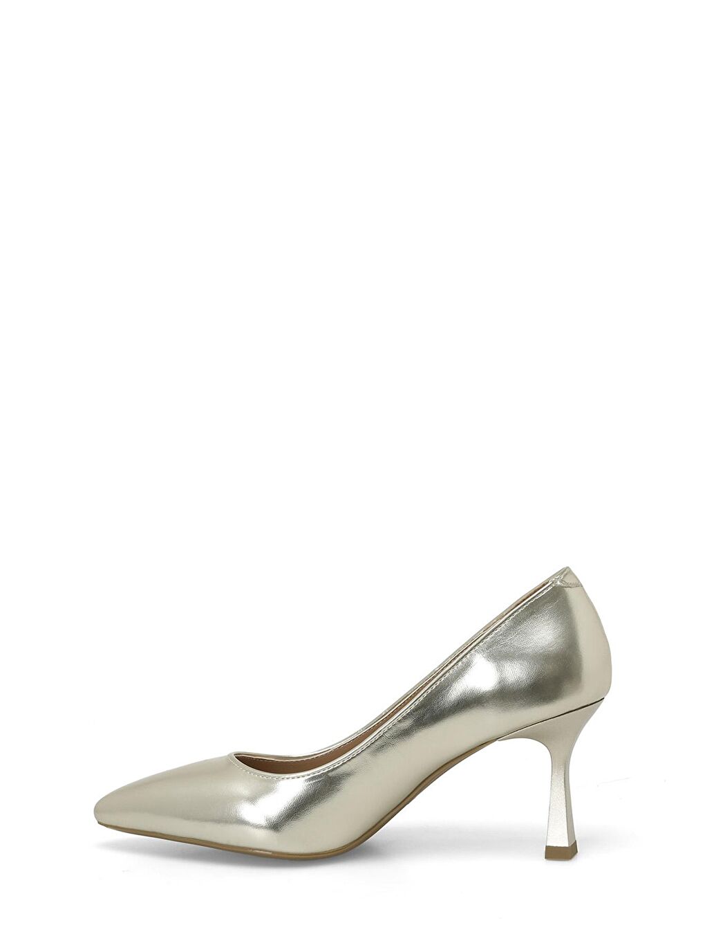 Sarı 24S-038 4FX Altın Kadın Topuklu Ayakkabı-2