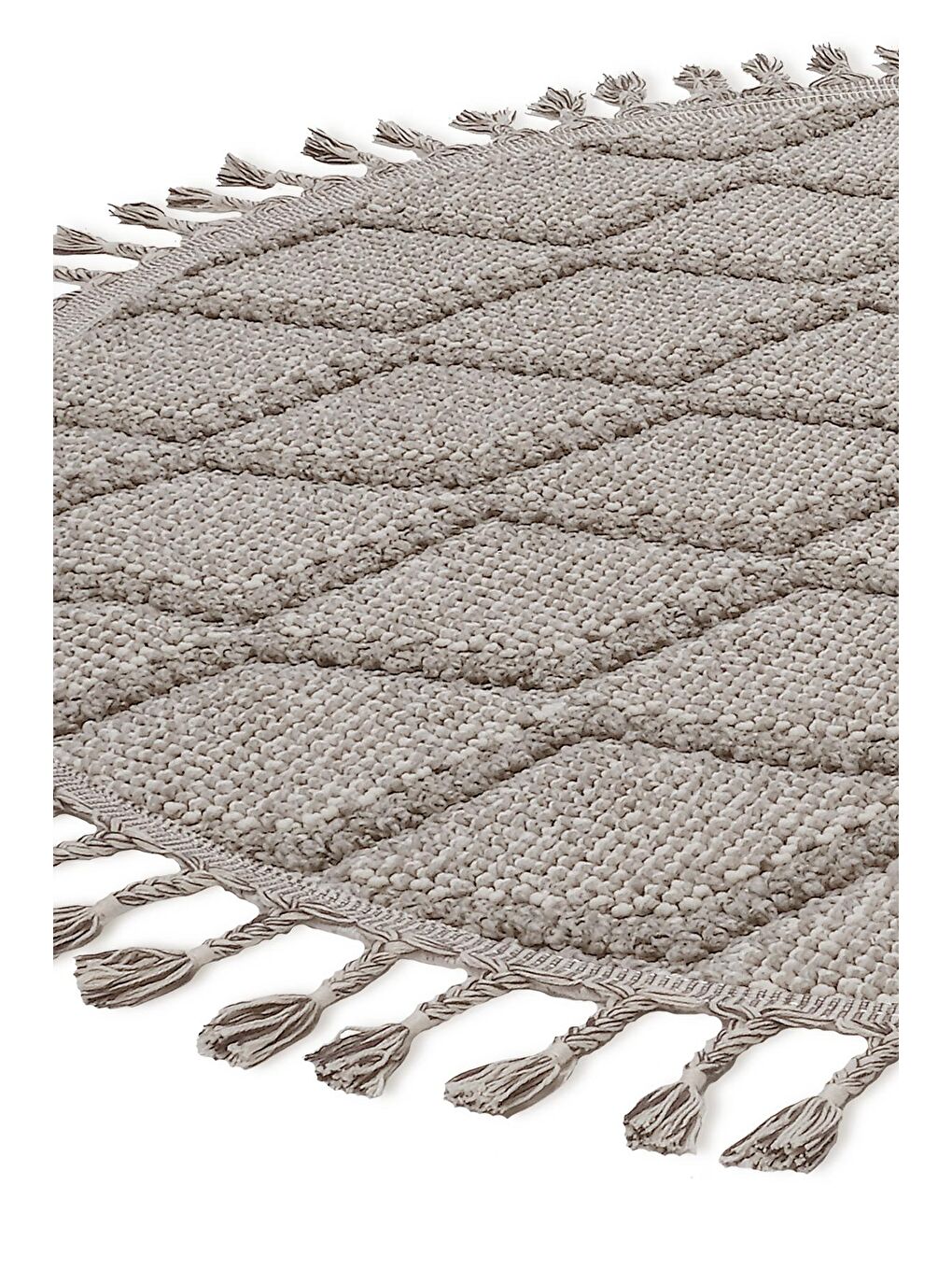 Gri Konfor Beverly 2263 Yuvarlak Modern Dokuma Bukle Halı-200x200 (Yuvarlak)-2