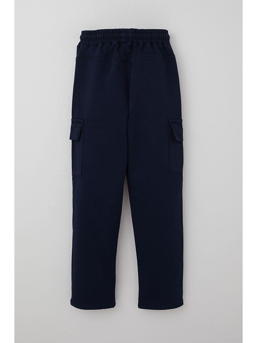 Erkek Çocuk Pantolon Kargo Cepli Beli Lastikli Lacivert (6-10 Yaş)-1