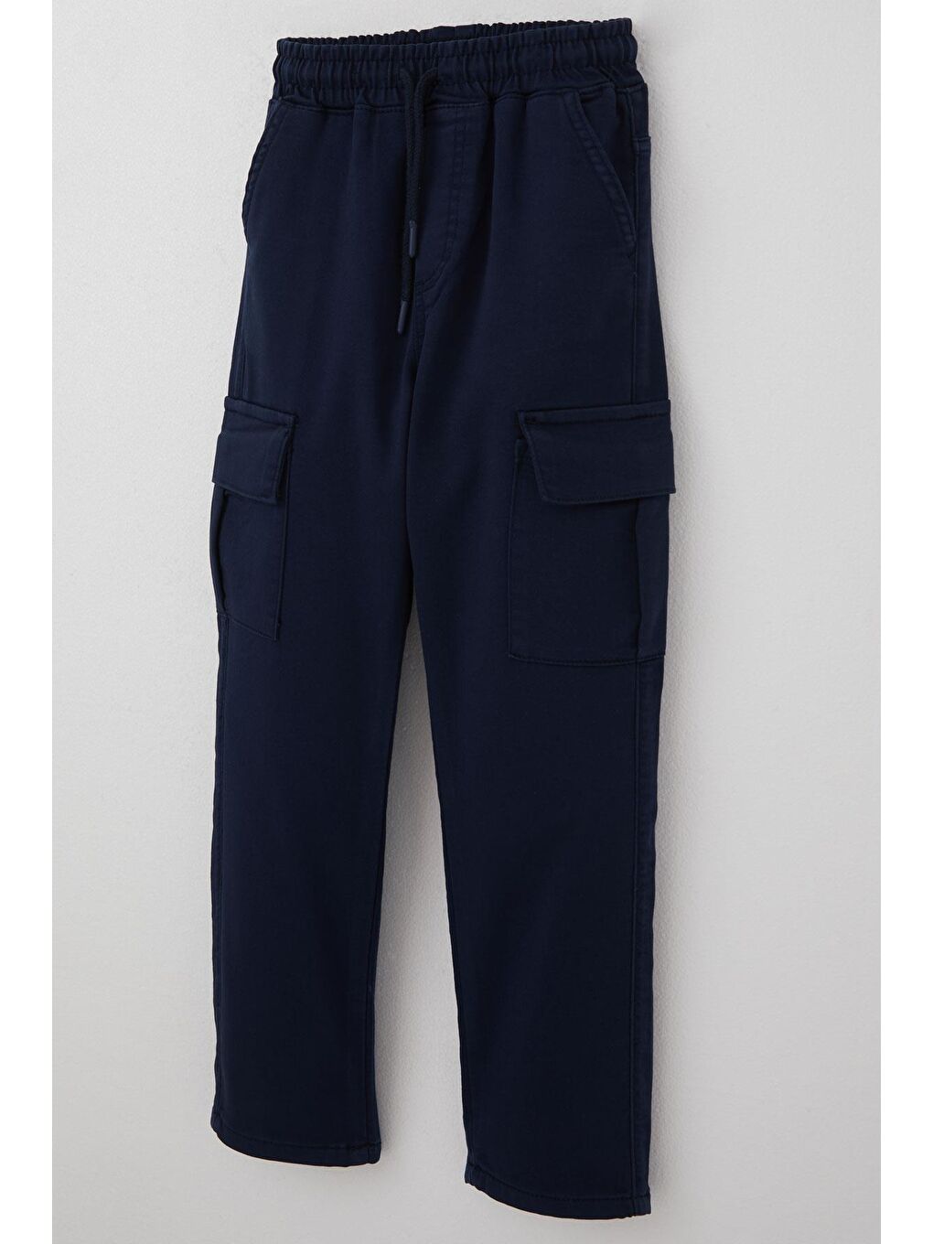 Erkek Çocuk Pantolon Kargo Cepli Beli Lastikli Lacivert (6-10 Yaş)-2