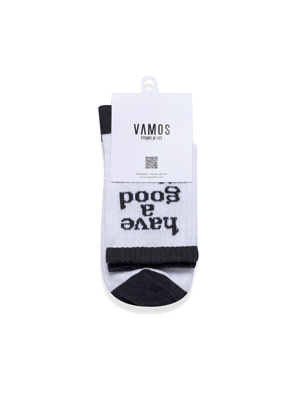 Baskılı Socket Soket Çorap Beyaz-2