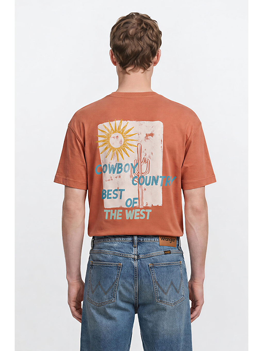 Pembe %100 Pamuk Relaxed Fit Rahat Kesim Bisiklet Yaka Logo Detaylı Tişört-1