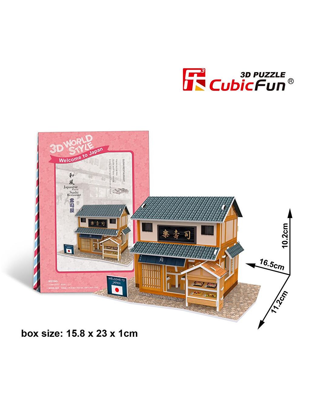 Cubic Fun Karışık 3D 32 Parça Puzzle Japon Sushi Restoranı - 3