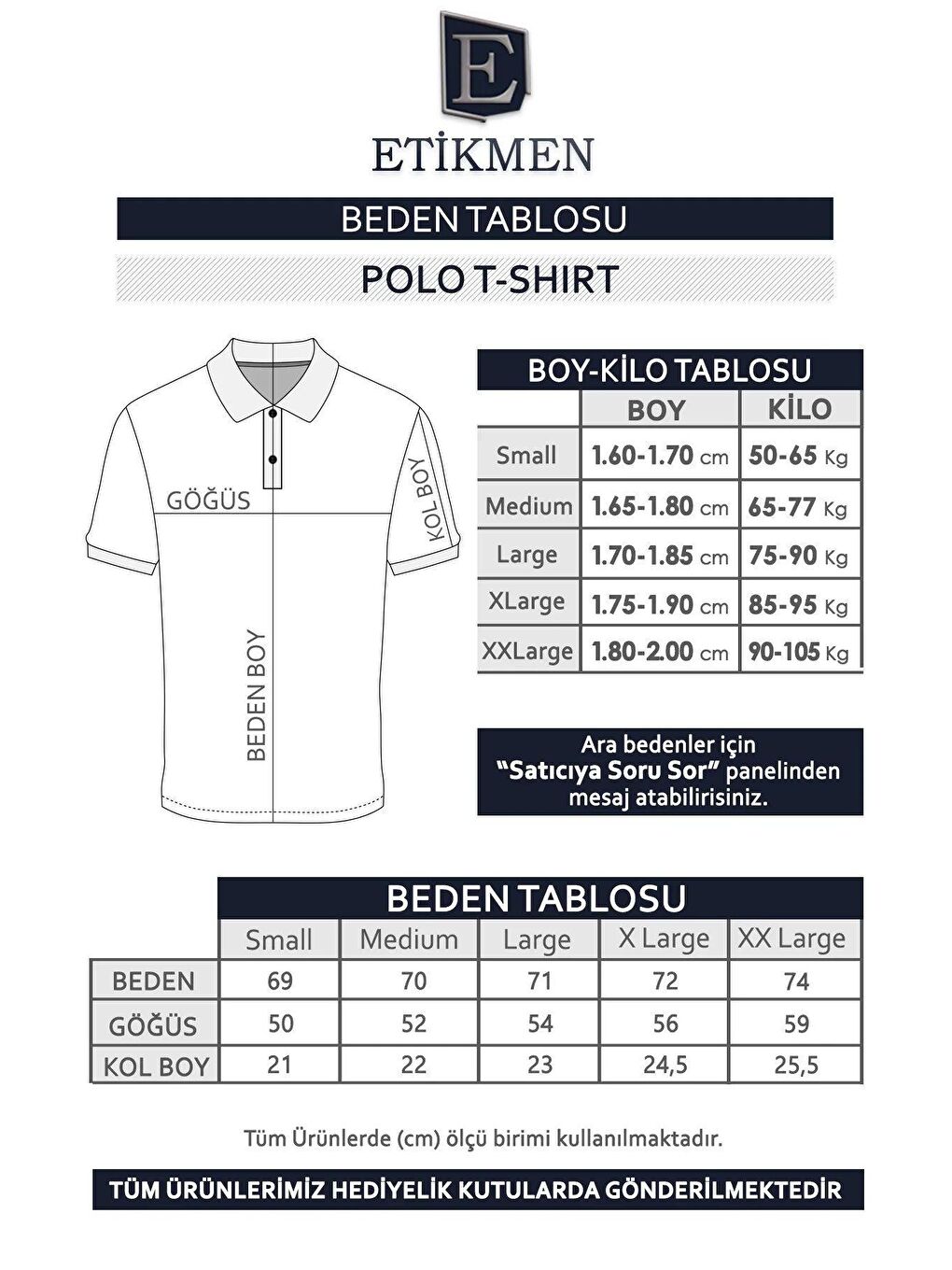 Etikmen Beyaz-Siyah Beyaz Siyah Çift Renkli Hediye Kutulu Polo Tişört - 4