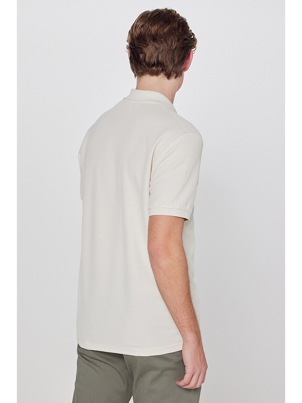 Bej Regular Fit Normal Kesim Polo Yaka Tişört-4