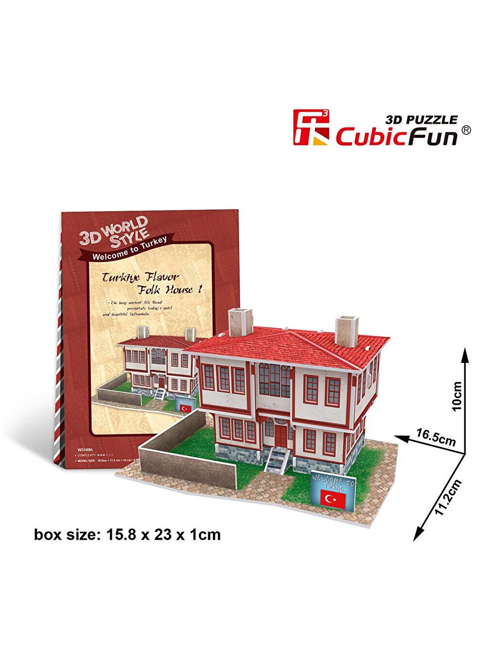 Cubic Fun Karışık 3D 26 Parça Puzzle Türk Halk Evi 1 - 4