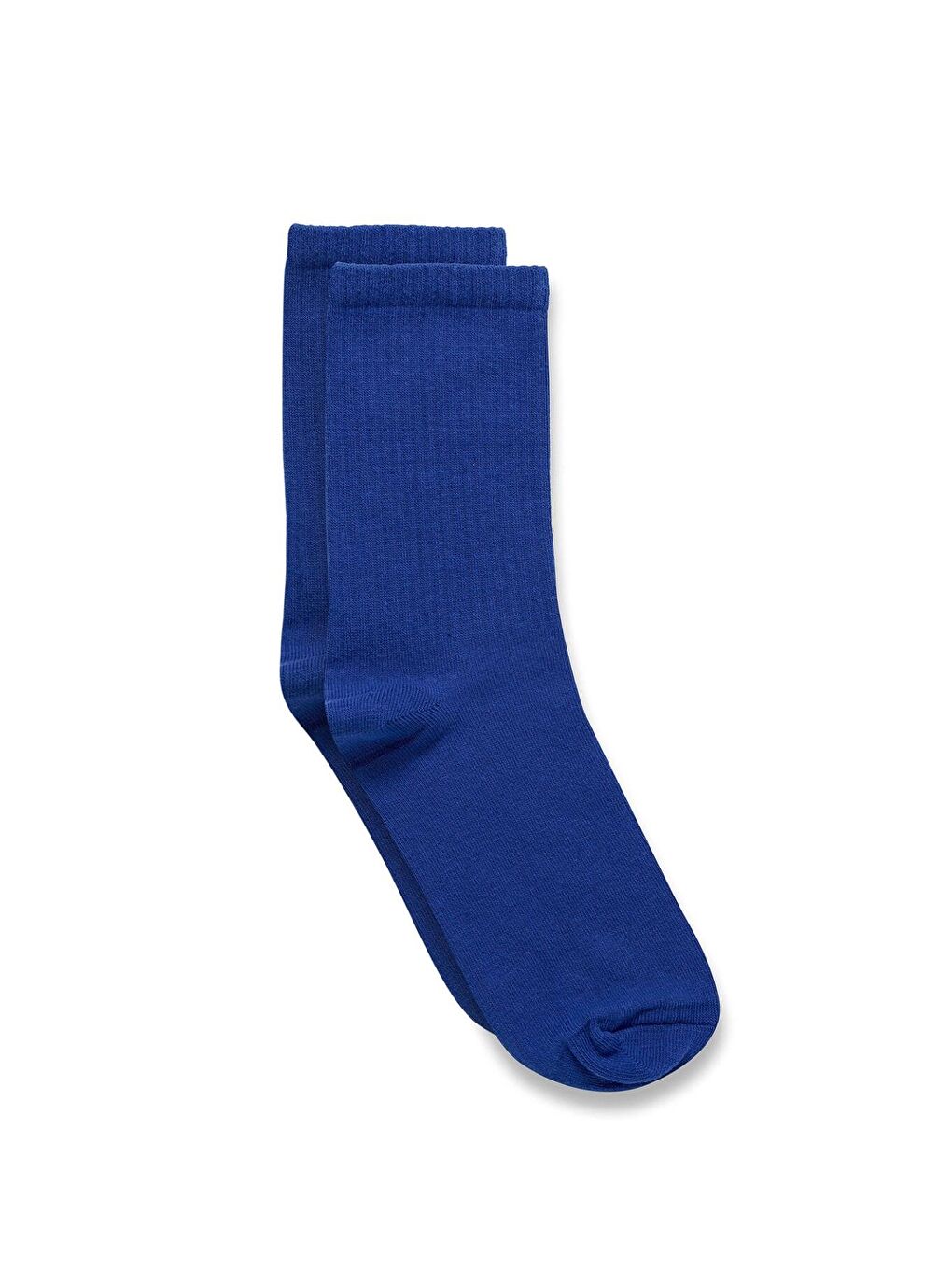 Mavi Uzun Basıc Soket Çorap Saks